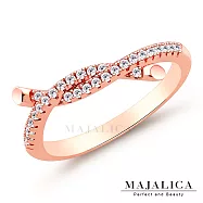 Majalica女戒尾戒 交織戀情 甜美淑女款 戒指 925純銀尾戒 線戒 新春開運防小人 兩色任選 單個價格 PR8042 美圍 ‧玫金#6