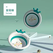【TANAH】牛牛卡通圖案折疊臉盆(H-013) 綠色