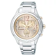 CITIZEN Eco-Drive大膽綻放亮麗時尚腕錶-金X銀