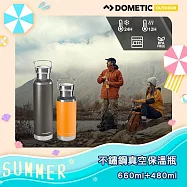 ★瑞典戶外領導品牌首次推出★DOMETIC 不鏽鋼真空保溫瓶660ml+480ml組合 礦石灰+芒果黃