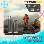★瑞典戶外領導品牌首次推出★DOMETIC 不鏽鋼真空保溫瓶660ml+480ml組合 礦石灰+礦石灰