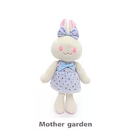 日本Usamomo萌兔桃桃-絨毛可更衣-小花小兔 藍 43cm