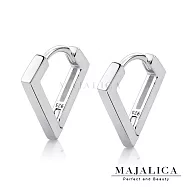 Majalica純銀耳環 素面簡約 易扣式 純銀耳環 多款任選 一對 PF8154 8154