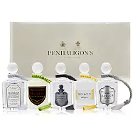 PENHALIGON’S 潘海利根 男性香水禮盒5入組[皇家橡樹+杜松司令+布倫海姆+牧羊少年+黑玫瑰](5mlX5)-國際航空版