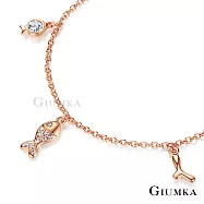 GIUMKA 幸運錦鯉腳鍊 小魚兒 精鍍玫瑰金 甜美淑女款 情人節 禮物 ML020002-2 玫金款