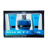 【即期品2026.04】FORD MUSTANG 福特野馬 美式傳奇藍鑽 男性淡香水禮盒(淡香水100ml/沐浴膠100ml/鬍後膠100ml)-代理商公司貨