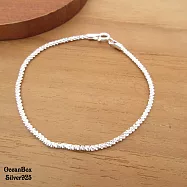 閃爍耀眼銀白滿天星925純銀手鍊.合適小手圍.女用手鍊 16cm