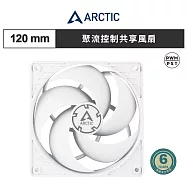 【ARCTIC】P12 PWM PST 12公分聚流控制風扇 白色|樂維科技官方公司貨