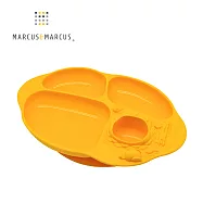【MARCUS&MARCUS】動物樂園造型吸力分隔餐盤-黃色