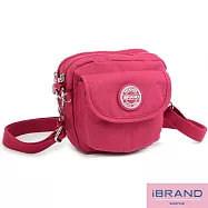 iBrand 輕盈防潑水隨身小包側斜背包- 甜美粉