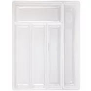 《EXCELSA》五格餐具收納盒 | 抽屜格層分隔 碗筷收納 - 透白