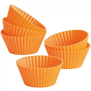 《EXCELSA》義大利 Sweet矽膠瑪芬烤杯6入(橘6.5cm) | 點心烤模