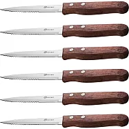 《OUTSET》兩鉚接牛排刀6入 | 西餐刀 餐刀 鐵板刀 兩鉚接牛排刀6入