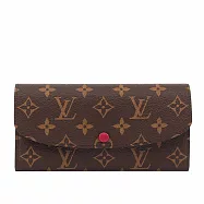 LV Monogram 桃紫釦 EMILIE長夾 M60697 (桃紫)
