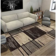 【巴芙洛】加大款北歐時尚水晶絨地毯140*200CM 正規方格