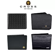 【CROSS】台灣總經銷 限量1折 買夾送皮帶 頂級小牛皮短夾送頂級真皮皮帶 全新專櫃展示品 (贈禮盒提袋) H款-素面8卡