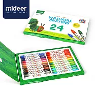 《MiDeer》-- 可洗式蠟筆-好餓的毛毛蟲(24色) ☆