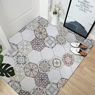 【巴芙洛】超大規格清潔刮泥可裁剪絲圈門口地墊-80x120cm 六角變化