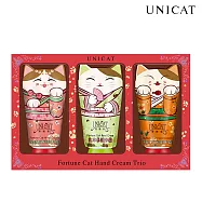 【UNICAT 變臉貓】經典萌貓 招財貓護手霜3入禮盒 生日禮物 禮盒 情人節