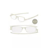 【日本 I.L.K. 依康達】 Flat glass 日本時尚薄型摺疊老花眼鏡 (共5色) 透明(CL) 250度