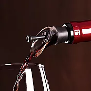 《Vacu Vin》荷蘭 抽真空器+瓶塞注酒器 | 紅酒塞 真空瓶塞 保鮮瓶塞 葡萄酒塞 - 黑 - 黑