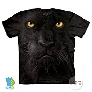 摩達客-The Mountain 自然純棉系列 黑豹臉 黑色設計T恤 L 青少年版