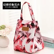 【DR.Story】全新39款高品質便當袋 保冷保溫袋 03-幻想印象花卉