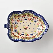 波蘭陶 初春遊樂園系列 葉子造型前菜碟 14.5cm 波蘭手工製