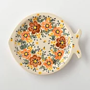 波蘭陶 丹桂花落系列 魚形盤 波蘭手工製