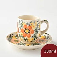 波蘭陶 丹桂花落系列 濃縮咖啡杯盤組 100ml