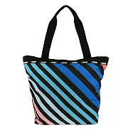 Lesportsac 質感尼龍側肩包 彩色斜紋