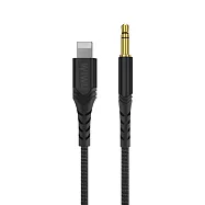 【WiWU吉瑪仕】3.5mm轉Lightning音頻轉接線1.5m YP02 黑色
