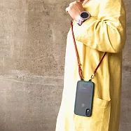 客製化刻字，石榴紅手機側背帶 手機掛繩 手機繩 手機背帶 附贈固定夾片 -刨冰富士山