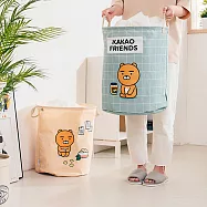 Kakao Friends棉麻聚酯收納籃 -橘色
