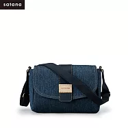 satana - Denim 經典馬鞍包 - 深丹寧藍