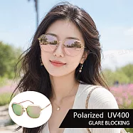 韓流偏光太陽眼鏡 時尚明星款墨鏡 抗UV400 防眩光 3123 粉框粉水銀