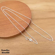 三處可扣。實搭基本款義大利925純銀單鍊.項鍊 (925純銀外鍍專櫃級正白K)