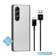 Samsung 三星適用 80cm Type C充電線-黑/密封裝 ( for S/Z F系列 ) 黑色