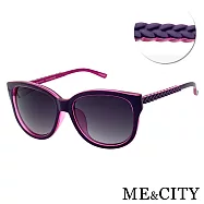 ME&CITY 歐美簡約麻花紋路太陽眼鏡 抗UV400 (ME 120002 H231)
