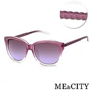 ME&CITY 歐美簡約麻花紋路太陽眼鏡 抗UV400 (ME 120002 H232)
