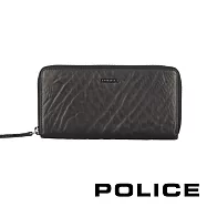 【POLICE】限量1折 義大利潮牌 頂級小牛皮拉鍊長夾 全新專櫃展示品(雷諾系列)
