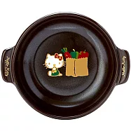 日本スズ木萬古燒x三麗鷗Hello Kitty燉菜砂鍋1000ml陶土鍋03000120(可微波)SUZUKI四日市x凱蒂貓陶鍋