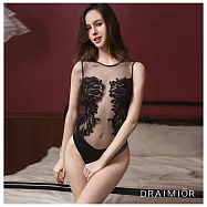 久慕雅黛 DRAIMIOR黑天鵝刺繡蕾絲連體衣