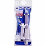 日本綠鐘Medical不銹鋼指甲剪&銼刀兩支組(L.65mm)&100mm)NO-310