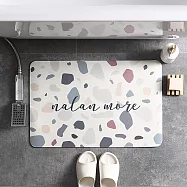 【巴芙洛】第三代奈米絨面硅藻土防滑軟地墊 水磨石