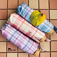 城市雨CTRain 五折口袋晴雨傘 I春日格紋 藍紫