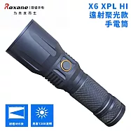 視睿Roxane美國CREE遠射XPL HI防水LED強光手電筒組X6(USB-C充電/射程495米/亮度1200流明/TracePro仿真光杯/IPX-7/4檔+雙擊暴