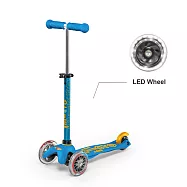 【Micro 滑板車】Mini Deluxe LED發光輪 - 海洋藍