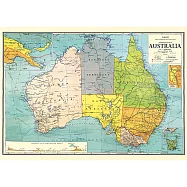 美國 Cavallini & Co. wrap 包裝紙/海報 澳洲地圖3