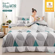 【DUYAN 竹漾】Heat-Fi 可水洗羽絲絨被 / 綠稜縱谷